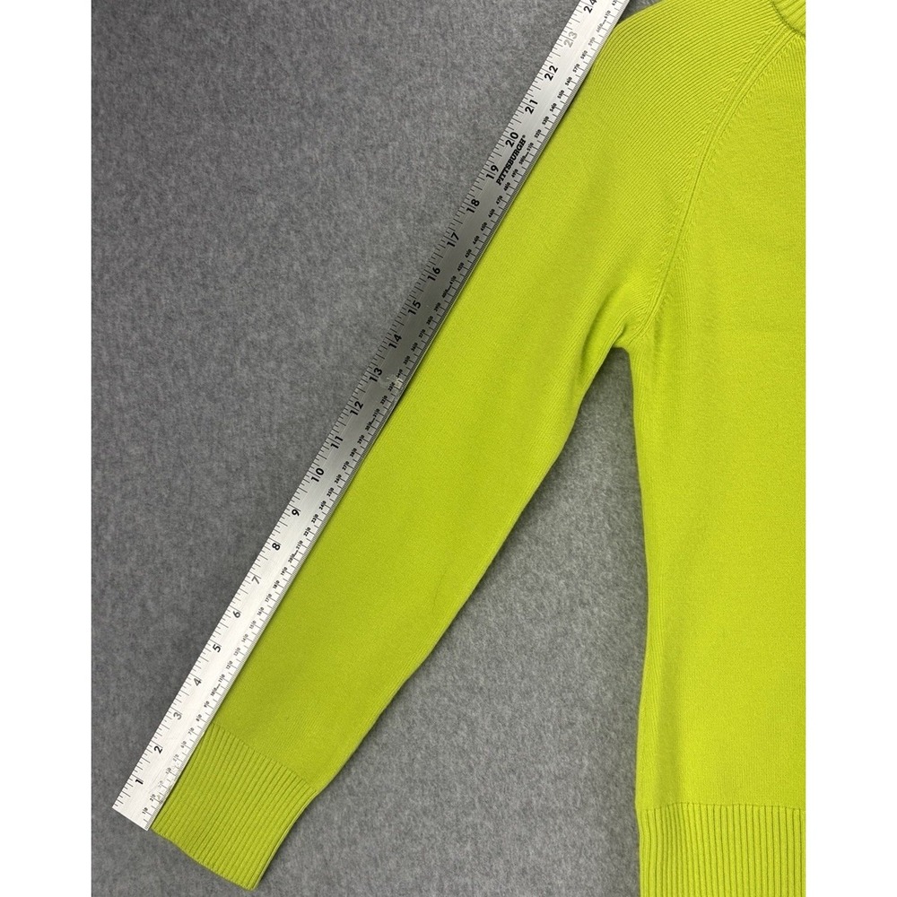 NWT French Connection Lime Punch Raglan Crew Neck Sweater L Soft Knit Neon Bold - Picture 10 of 12